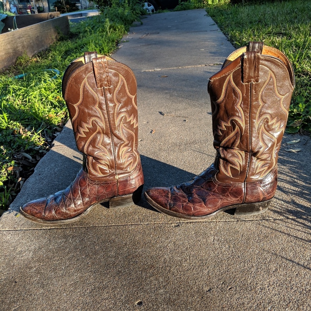 NOCONA Sea Turtle Men Cowboy Boots Extremely Rare